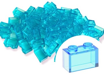 LEGO 3004 Cegła cegiełki 1x2 TRANS blue Niebieski AŻ 20 szt