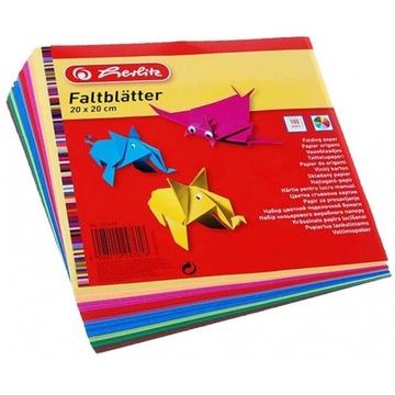 БУМАГА HERLITZ ORIGAMI 20X20см, двусторонняя, 100 тыс.