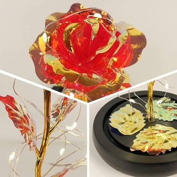 ВЕЧНАЯ РОЗА В СТЕКЛЕ СВЕТЯЩАЯСЯ СВЕТОДИОДНАЯ ПОДАРОЧНАЯ КОРОБКА НА ДЕНЬ ВАЛЕНТИНА, ДЕНЬ МАТЕРИ