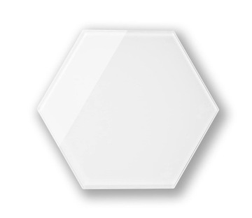 SZKLANY PANEL ŚCIENNY PANELE ŚCIENNE HEKSAGON MIDI BIAŁY