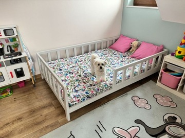 Łózko Drewniane 160x80 dla Dziecka Lite Drewno