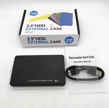 OBUDOWA DYSKU 2,5'' KIESZEŃ HDD SATA USB 3.0 ZEWNĘTRZNA DYSK SATA HDD/SSD