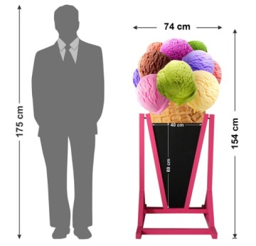 ВОДОНЕПРОНИЦАЕМАЯ ПОДСТАВКА ДЛЯ МОРОЖЕНОГО, ДЕРЕВЯННЫЕ РЕКЛАМНЫЕ РУЧКИ