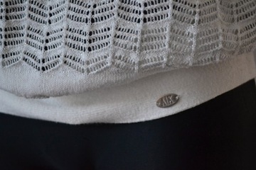 biały ażurowy sweterek Armani Exchange N 38 sweter