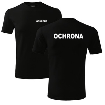 Koszulka POLICJA T-SHIRT MĘSKI OCHRONA L