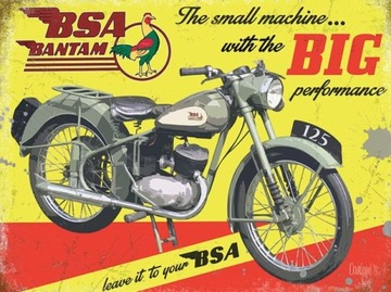 BSA Bantam Metalowy szyld 40x30