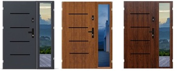 DRZWI ZEWNĘTRZNE DWUSKRZYDŁOWE DAX MADRYT BLACK DUO 140 STOLDREW