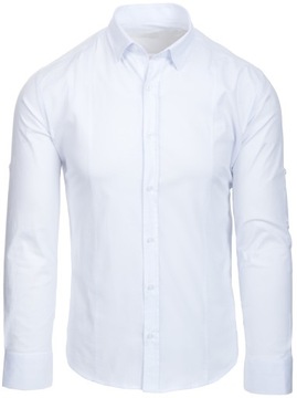 Koszula męska biała elegancka - SLIM FIT roz. 6XL