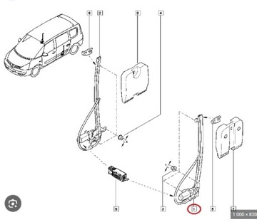 ZVEDÁK MECHANIZMUS OKNO ZADNÍ LEVÝ RENAULT ESPACE IV BEZ MOTORU