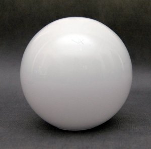 Klosz szklany kula 12cm błyszcz, zamknięta do lamp