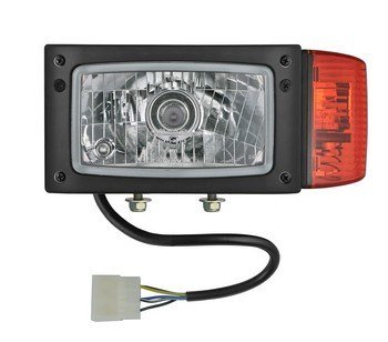 REFLEKTOR Z OBUDOWĄ H4/4F LEWY Z KIERUNKOWSKAZEM