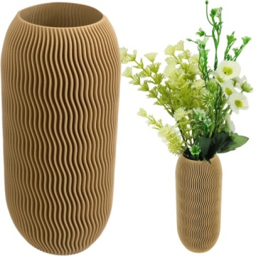 WAZON NA KWIATY 17CM NIETŁUKĄCY NOWOCZESNY BEŻOWY