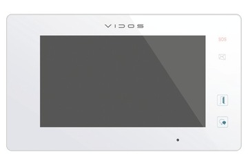 M1021W Monitor wideodomofonu 7'', biały VIDOS