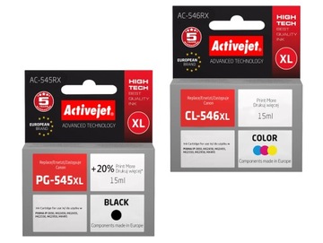 2X TUSZ ACTIVEJET do CANON PG545 CL546 iP2850 MG2450 2550S 2550 2950 TS3150