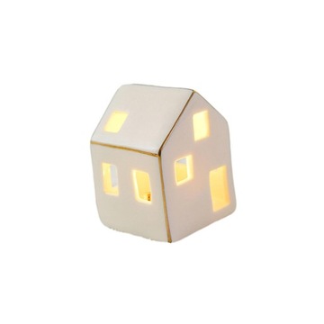 Świąteczna figurka porcelanowa z podświetleniem LED do salonu, sypialni