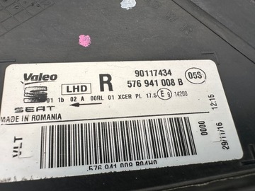 SEAT ATECA 16-21 SVĚTLO PRAVÝ PŘEDNÍ FULL LED EVROPA 576941008B