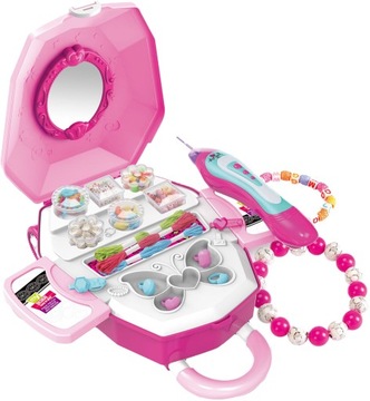 TOALETKA BIŻUTERIA ZAPLATACZ DO WŁOSÓW 2W1 WALIZKA
