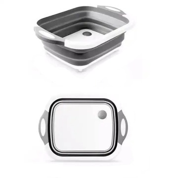 БОЛЬШАЯ СКЛАДНАЯ ЧАША ДЛЯ РАЗДЕЛОЧНОЙ ДОСКИ СИЛИКОНОВАЯ