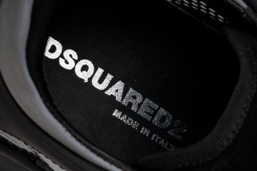 DSQUARED2 luksusowe włoskie sneakersy buty męskie ITALY NERO 43