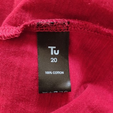 46/48 TU clothing malinowa czerwień bordowa bawełna basic casual jesień