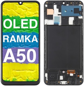 Wyświetlacz LCD Ekran SAMSUNG A50 A505 RAMKA OLED