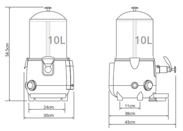 Аппарат для глинтвейна GBG, шоколадница, 10л