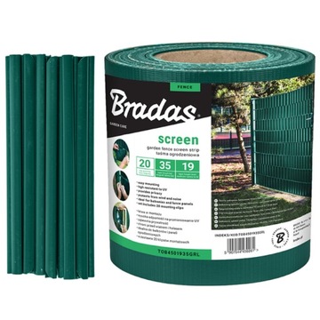 TAŚMA OGRODZENIOWA PANELOWA 19x35m ZIELONA RAL6005