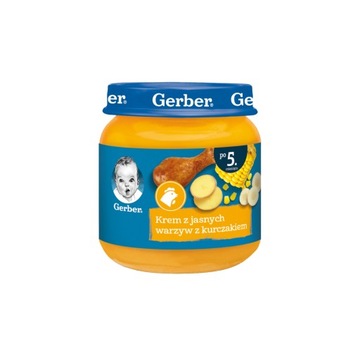 GERBER OBIADEK KURCZAK W KREMIE Z JASNYCH WARZYW 125 G