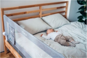 MoMi LEXI XL поручень безопасности для кровати 65,5 см светло-серый