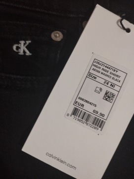 Calvin Klein Jeans spodenki damskie szorty jeansowe krótkie bawełna roz 30