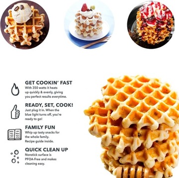 МИНИ-ЭЛЕКТРИЧЕСКАЯ Вафельница ХРУСТЯЩИЕ ВАФЛИ