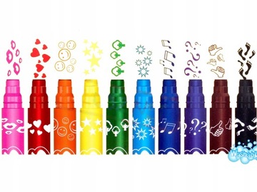 Маркеры, двухполосные марки 10 цветов Colorino