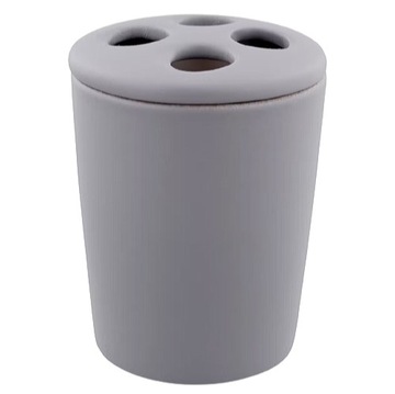 KUBEK KUBECZEK NA SZCZOTECZKI DO ZĘBÓW SZARY CERAMICZNY ELEGANCKI