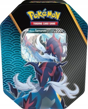 karty POKEMON TCG Tin PUSZKA Samurott 4x booster