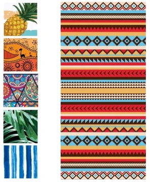 Пляжное полотенце большого размера с художественными полосками, полотенца из микрофибры