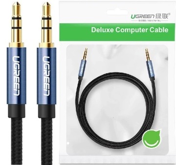 UGREEN MOCNY KABEL PRZEWÓD AUDIO AUX MINI JACK DO MINIJACK 3,5MM OPLOT 0.5M