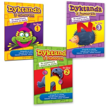 Dyktanda z humorem ZESTAW 3w1 kl 1-3 NOWE WYDANIE