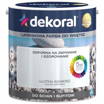 FARBA DEKORAL MOC KOLORU ULOTNA SZAROŚĆ 5L