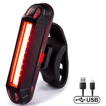 ŚWIATŁO LED DO ROWERU LAMPKA OSTRZEGAWCZA USB