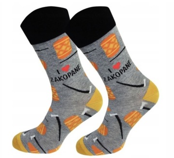 Skarpety Turysta Zakopane Oscypki Ciupagi roz.39-42