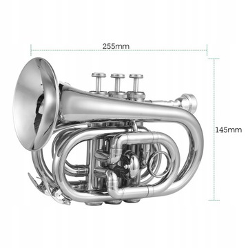Bb Trumpet Мини-карманная труба с мундштуком