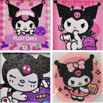 DIAMOND PAINTING HAFT DIAMENTOWY OBRAZ - KUROMI 4 SZT