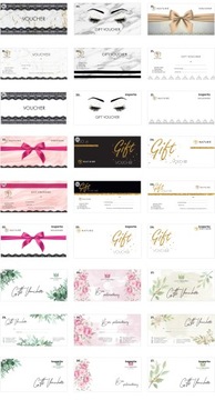 КРАСИВЫЙ НАБОР Подарочные сертификаты+конверты х100+ДИЗАЙН