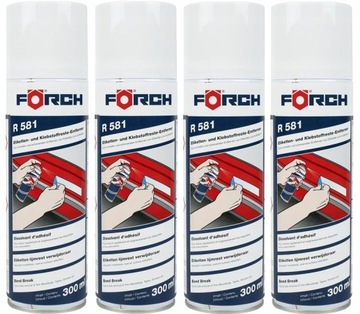 FORCH R581 ZMYWACZ DO ETYKIET NAKLEJEK TAŚM 300 ML 4 SZTUKI