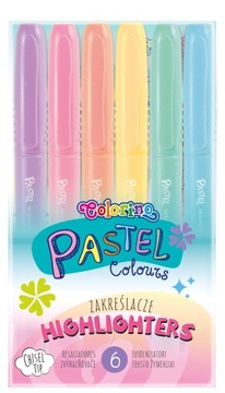ZESTAW ZAKREŚLACZE 6 KOLORÓW COLORINO PASTEL