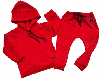 Dres welurowy czerwony rozmiar 158