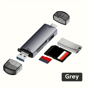 Czytnik Kart SD TF OTG Typu C 6 W 1 USB 3.0 Micro USB Flash Drive Adapter