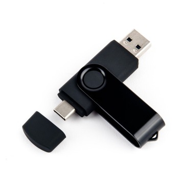 Флешка подарочная 64 ГБ 3.0 USB-C TYPE C ЧЕРНАЯ БЕЗ ГРАВИРОВКИ