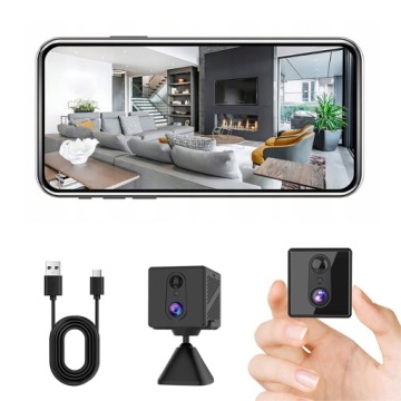 Mini Wifi Špionážní Kamera S Dálkovým Náhledem, Živý Infračervený Režim, Noční Režim
