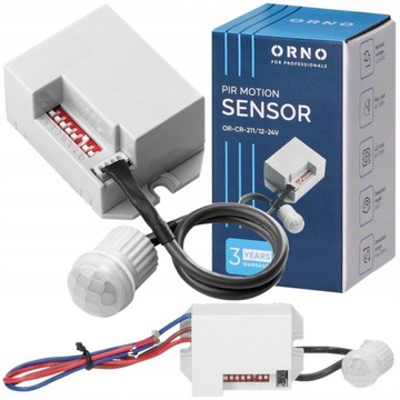 Mini Czujnik Ruchu PIR 12-24V Do Oświetlenia LED Zewnętrzny Sensor 360°